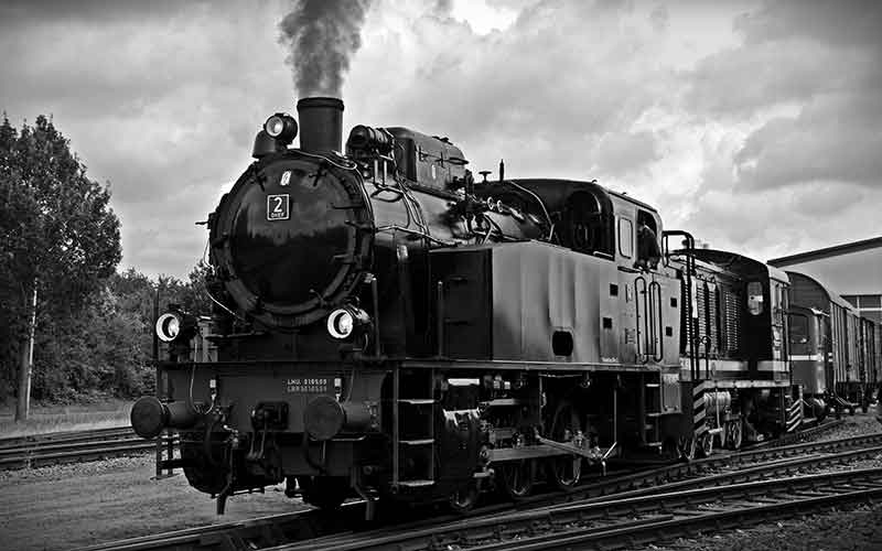 Furnace in boiler system of old locomotive San Diego County